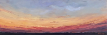 Red Violet, End of Day by artist Marjorie Lindsay